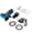 Blue - 1 Battery, variant on Geevorks Multifunctional Electric Grinding Tool 19500rpm Cordless Mini Angle Grinder Handheld Cutter for Stone Steel Ceramic Tile Wood with 2 Batteries US Plug Blue (8.50 inches / 21.6 cm)