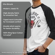 Netflix Mens Stranger Things Hellfire Club Costume Baseball Graphic T-Shirt