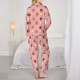 thumbnail image 6 of Goofa Strawberries Printed Women’s 2 Piece Pajama Set Super,Pajamas Women's Long Sleeve Sleepwear Soft Button Down Loungewear Pjs Lounge Set Nightwear-XX-Large, 6 of 9
