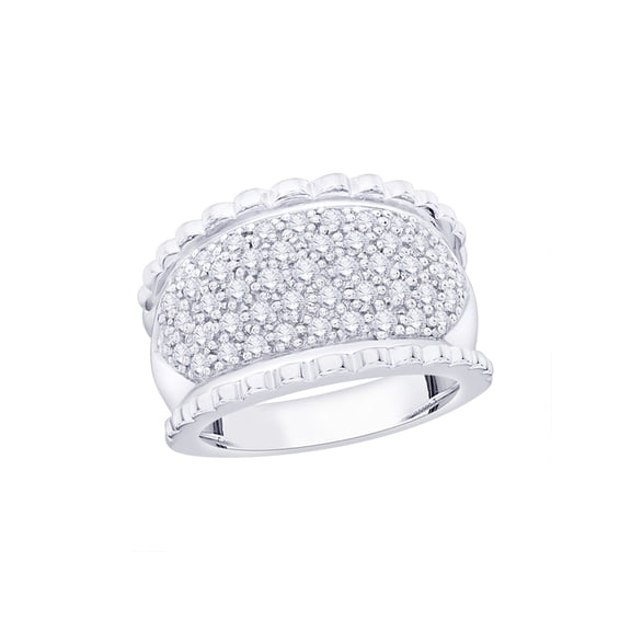 Diamond Wedding Band in Sterling Silver (1 cttw) (I-Color, SI3/I1-Clarity)