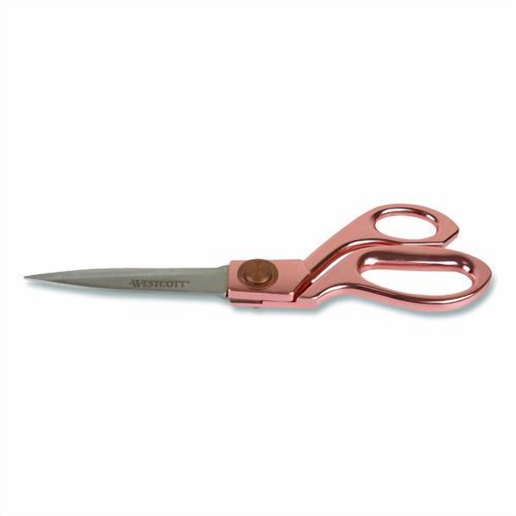 Vintage Stainless Steel Scissors, 8" Long, Offset Rose Gold Handle | Bundle of 10