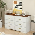 thumbnail image 2 of Spaco Dresser for Bedroom 6 Drawers Dresser Bedroom Furniture, White Dresser, 2 of 8