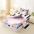 thumbnail image 2 of Homewish Fashion Perfume Floral Twin Sheets,Dreamy Bowknot Bedding,3 Pieces,1 Fitted Sheet and 1 Pillowcase, 2 of 6