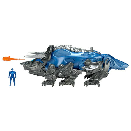 Movie Triceratops Battle Zord with Blue Ranger Figure Triceratpos Battle Zord..., By Power Rangers Ship from US