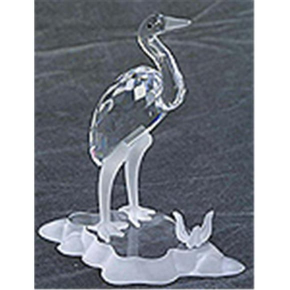 1052-65 3.81 L x 4.72 H in. Crystal Stork Animals Figurines