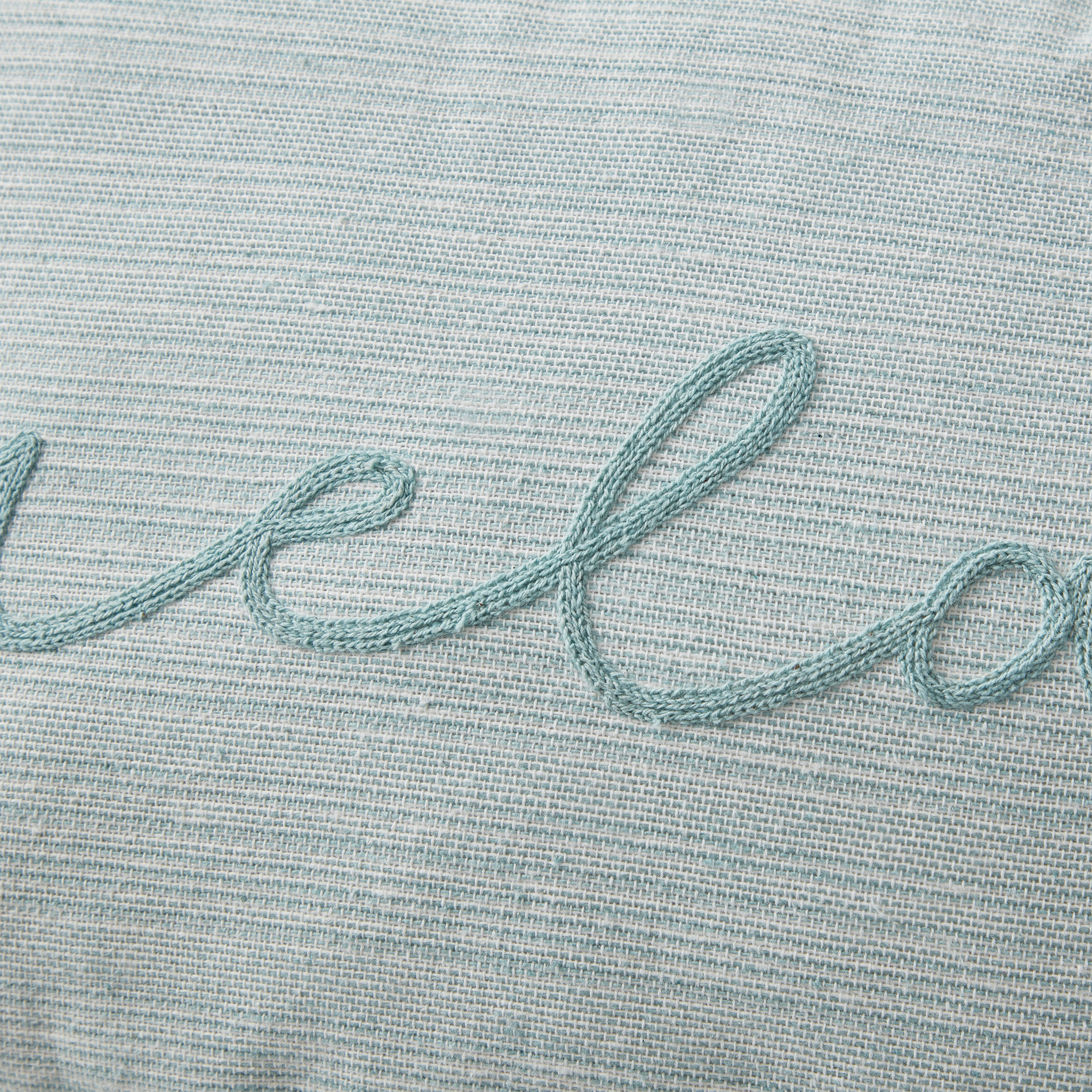 Mainstays Relax 12" x 18" Aquifer Typography Cotton Decorative Pillow