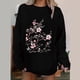 thumbnail image 2 of Blusa de manga larga con cuello redondo y estampado informal para mujer a la moda Pompotops gfhjh2643, 2 of 4