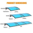 thumbnail image 4 of 32x120 Inch Canopy Exterior Window Awnings, Waterproof Rain Shelter Outdoor Home Appliance Cover, 4 of 8