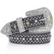 thumbnail image 1 of Rhinestone Belt For Men Women Western Cowboy Cowgirl Bling Studded Leather Belt For Jeans Pants115cm(45Inch), 1 of 5