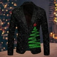 thumbnail image 2 of Kcodviy Mens Leisure Christmas Printed Suit Jacket Men Pocket Jacket Suit Jacket Suit and Pants for Men Mens Business Suits Slim Suit for Men Mens Two Cute Suit, 2 of 3