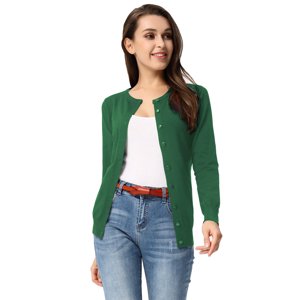 Grace Karin Classic Women s Button Down Crew Neck Sweater Knit Cardigan Long Sleeve (S~3XL)
