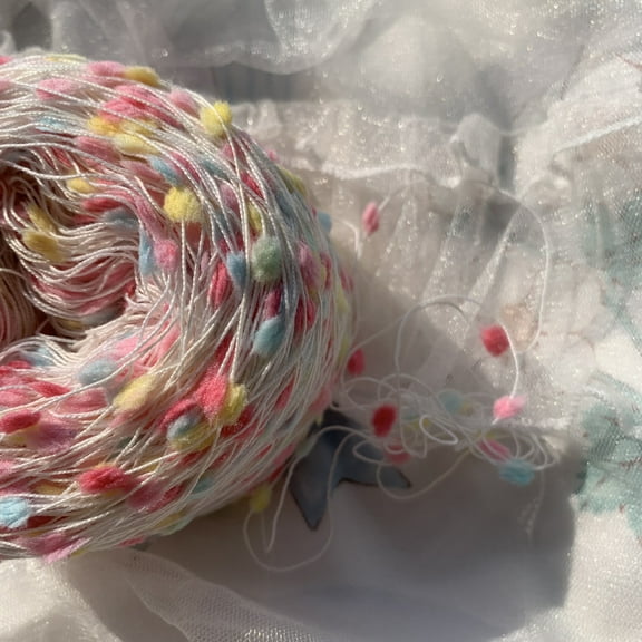 NAMZI Wool Felt Hair Coils, Soft Plush Wool-Acrylic Fancy Loop Yarn, Perfect for Needle Felting, Crochet Knitting & Craft Projects(50g，A76)