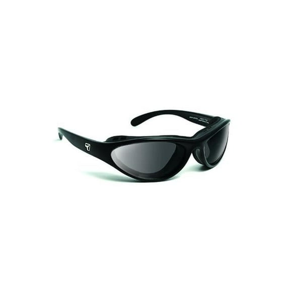 7eye 150141 Viento Sharp View Gray Sunglasses- Matte Black - Small & Medium