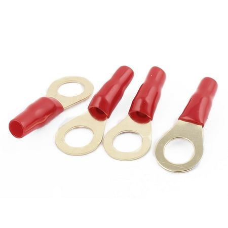 Uxcell 10 Gauge Car Speaker Cable Amplifier Ring Terminals Connector Red