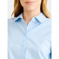 thumbnail image 3 of Time and Tru Women's Button Front Shirt, Sizes S-XXXL, 3 of 5
