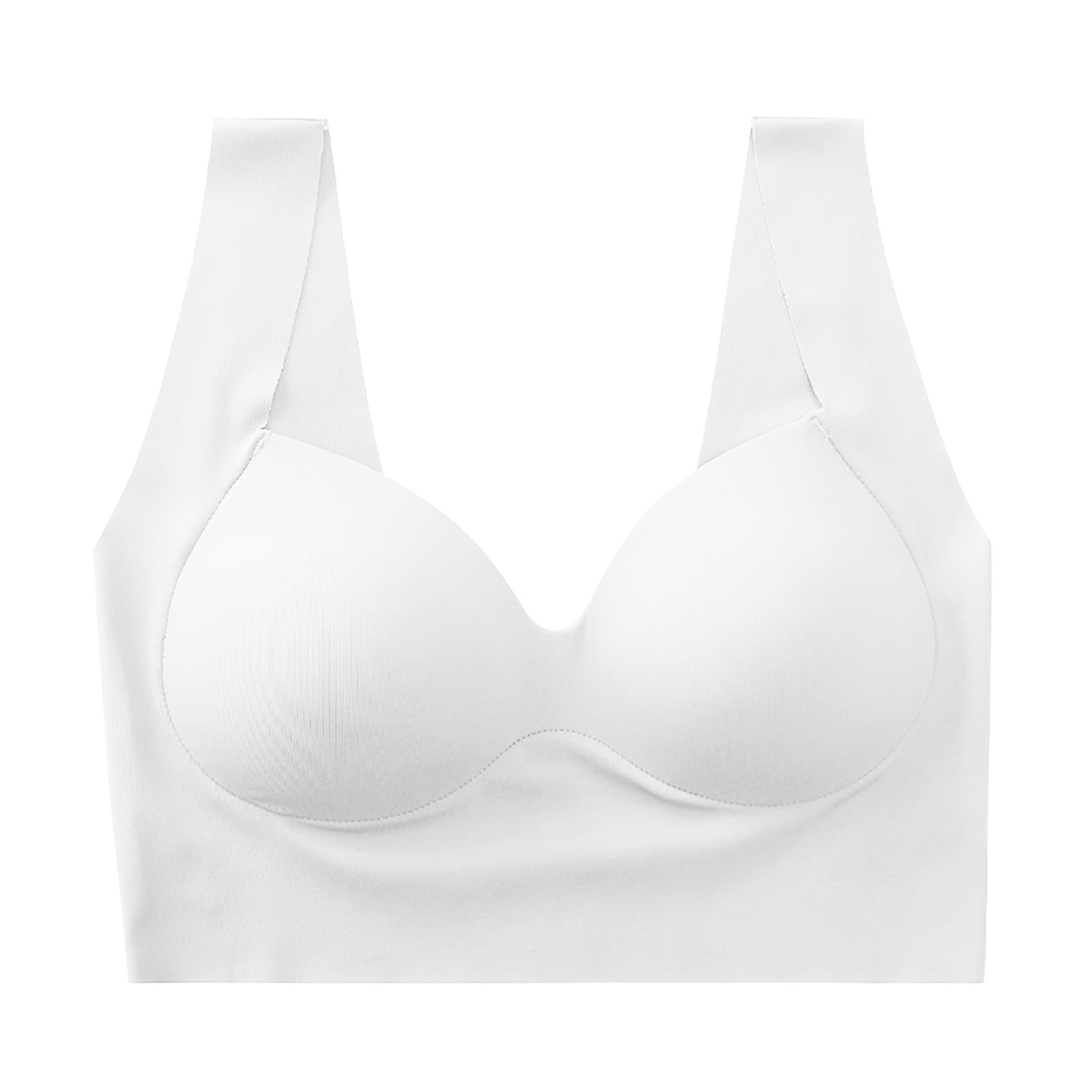 Puawkoer Women's Traceless Small Chest Gathers To Show Large Underwear