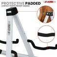 thumbnail image 4 of 5 CORE Guitar Stand 2 In 1 Electric Acoustic Bass Banjo Stand Strong Metal Double A-Frame Folding Guitar Holder with Padded Foam Sleeves White - GSS 2N1 WH, 4 of 10