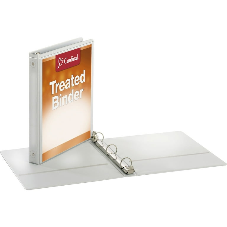 Treated Binder ClearVue Locking Round Ring Binder, 3 Rings, 1 Treated Binder ClearVue Locking Round Ring Binder, 3 Rings, 1