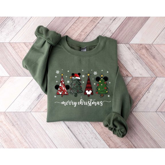 Disney Merry Christmas Sweatshirt, Disneyland holiday Shirt, Mickey and Minnie Christmas Sweater, Gift For Holiday