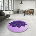 thumbnail image 4 of Ahgly Company Machine Washable Indoor Rectangle Transitional Bright Purple Area Rugs, 7' x 10', 4 of 7