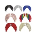 thumbnail image 1 of 7 Pair of Wings Shaped Sequin Embroidery Piece Cloth Sewing Accessories Adhesive Sticker Patch Feather Decorative Embroidery Clothing Patch for DIY Craft (Mixed Color), 1 of 8