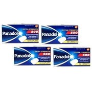 Panadol Extra Strength 500mg Acetaminophen Pain Reliever & Fever Reducer, 50 Caplets - Pack of 4
