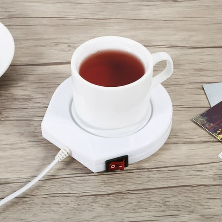 Small White Coffee Cups VBESTLIFE Heater Pad,110V White Electric Powered Cup Warmer Heater Pad Coffee Tea Milk Mug US Plug,mug pad ,warmer heater ()