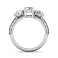 thumbnail image 2 of SuperJeweler 3 Carat Lab Grown Diamond Three Stone Engagement Ring In 14K White Gold For Women, 2 of 5