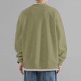 thumbnail image 3 of SYMOID Men Sweatshirt Fall and Winter Pullover Sweatshirt Green Mens Clothes Plain, 3 of 6