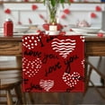 thumbnail image 7 of chaungfeng Valentine's Day Love Heart Table Runner, Valentine Red Table Runner with Heart Pattern, for Mother's Day Wedding Anniversary Holiday Decoration 13x72 Inches, 7 of 7
