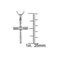 thumbnail image 2 of Pendentif Croix Diamant Solitaire Rond Or Blanc 10K, 2 of 4