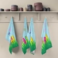 thumbnail image 2 of Happy Easter Kitchen Dish Towels Set of 6 Absorbent Hand Towels, Lint-Free 18"x28" Eggs Flowers Fast Drying Hanging Dishcloths for Cooking Baking Home Clean, 2 of 7