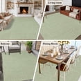 thumbnail image 6 of Area Rug 5'x7', Sage Green Burlap Texture Non-slip Runner Rug Carpet for Bedside, Farmhouse Vintage Sage Green Washable Outdoor Indoor Area Rugs Mat for Entryway/Living Room/Bedroom/Kitchen/Office, 6 of 9