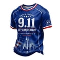 thumbnail image 2 of 9/11 25th Anniversary Shirt Never Forget 911 T Shirts for Man Memorial Anniversary Patriotic Tops Royal Blue M, 2 of 4