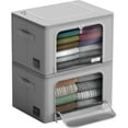 thumbnail image 1 of Boîte de Rangement avec Fenêtre, Gris-2 Pack, 1 of 10