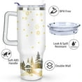 thumbnail image 3 of Christmas 40 Oz Coffee Tumbler with Handle Stainless Steel Winter Snowflake Coffee Travel Mug Modern Cafe Tumblers for Spring Summer Birthday Christmas for Women Men Friend Dad, 3 of 7