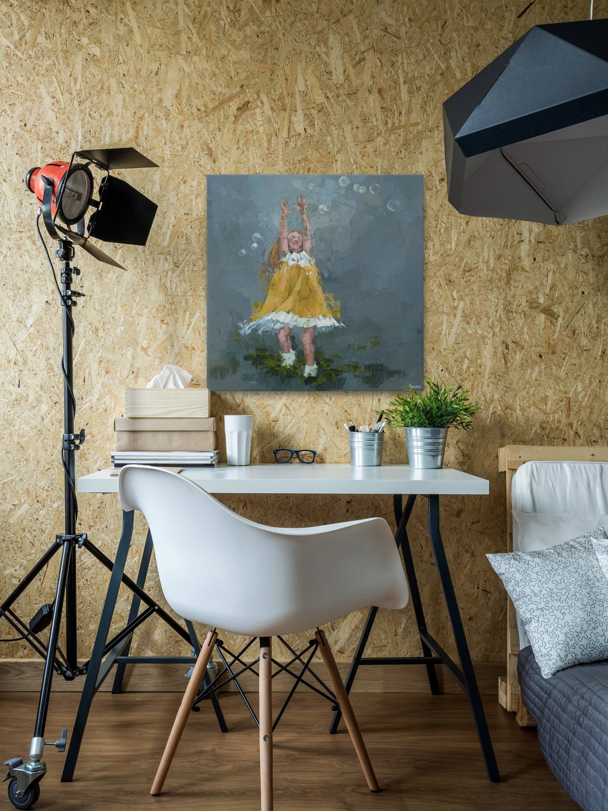 Parvez Taj Little Yellow Dress Canvas Wall Art