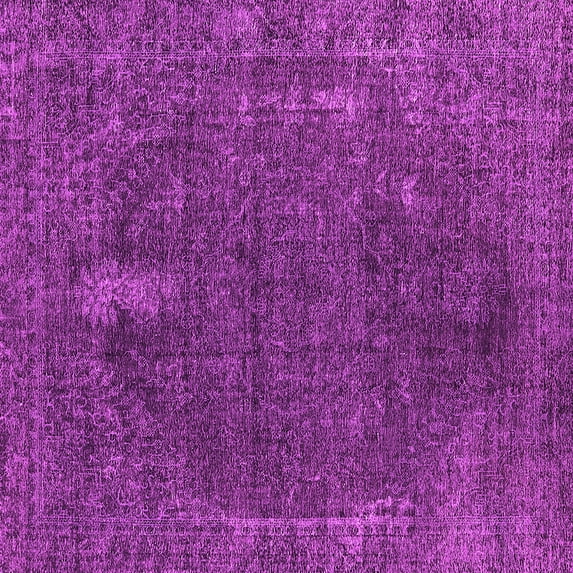 Ahgly Company Indoor Square Oriental Pink Industrial Area Rugs, 3' Square
