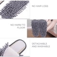 thumbnail image 2 of BRIGHTFUFU 1 par de pantuflas de chenilla multifuncionales para limpiar el suelo, cubrezapatos, herramientas de limpieza del hogar - Talla única (gris), 2 of 7
