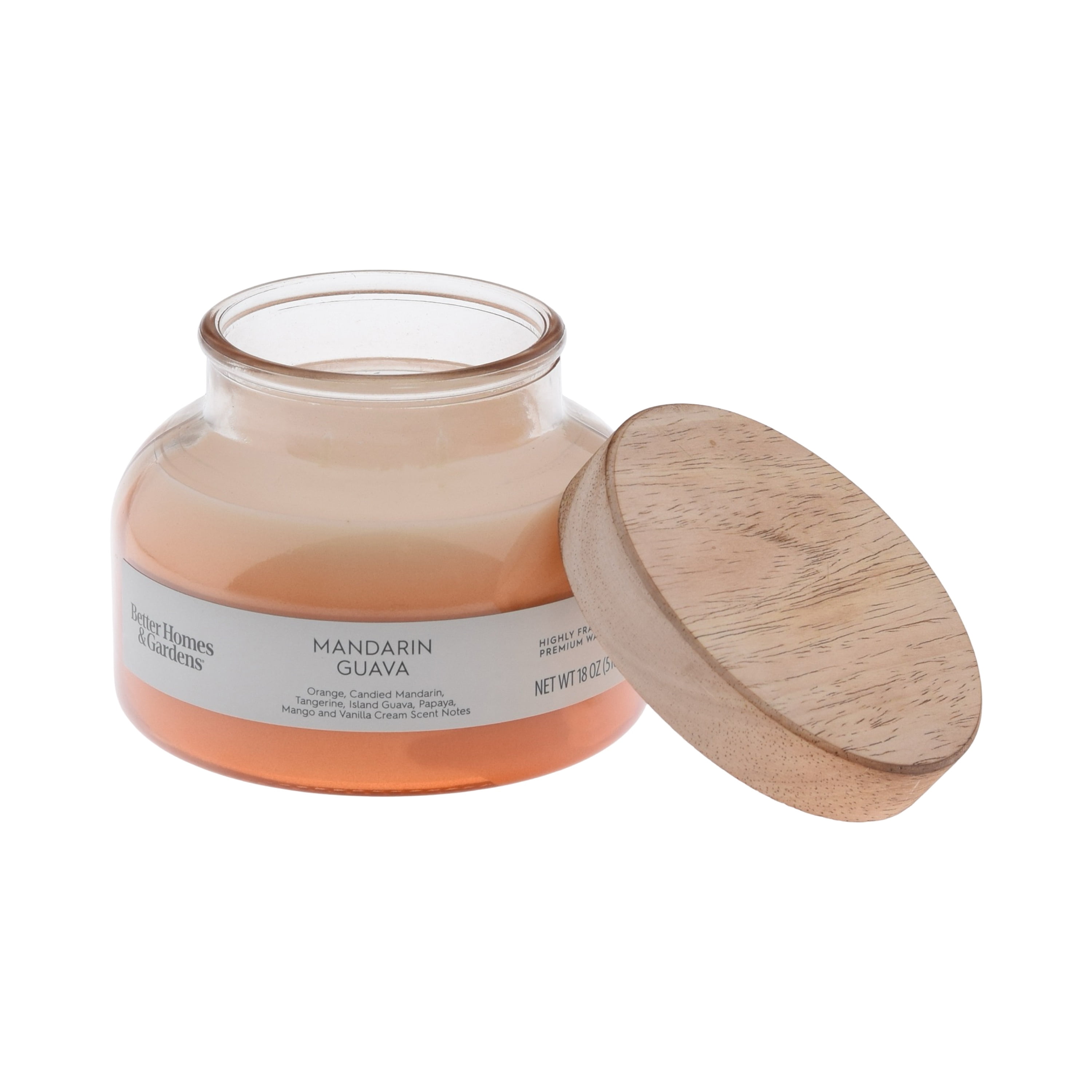 Better Homes and Gardens Mandarin and Guava Scented 2-Wick Ombre Jar Candle 18oz.