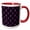 Red/White, variant on 3drose, Seamless Square Pattern Background - Abstract Vector Design, 11oz Two-tone Red Mug