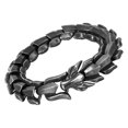 thumbnail image 1 of kurtrusly Gothic Punk Bracelet Titanium Steel Dragon Scale Bangle 7.48 inches Black 7.48 Inch 1Set, 1 of 6