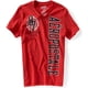 thumbnail image 1 of Aeropostale - Camiseta gráfica para hombre con cuello en V Varsity Club Finals, rojo, mediano, 1 of 1