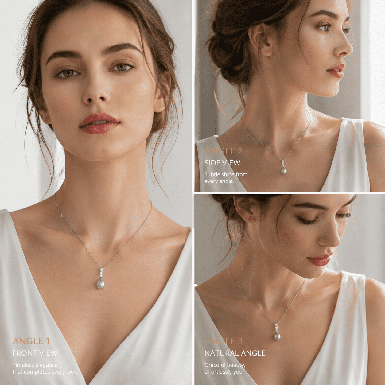 Yami 9-10mm Purple Elegant Edison Freshwater Pearl Drop Pendant Necklace with Real Gold Plated 925 Sterling Silver