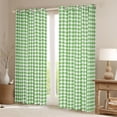thumbnail image 2 of Homewish Modern Geometric Checkered Blackout Curtains Set of 2 (52x84 Each),Vintage Aesthetic Window Curtains,Green White Curtains and Drapes For Girls Boys,Microfiber Bedroom Decor, 2 of 6