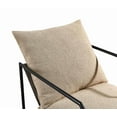 thumbnail image 5 of BedLuxury Accent Chair Metal Framed Armchair with Shredded Foam Cushioning for Living Room, Oatmeal, 5 of 5
