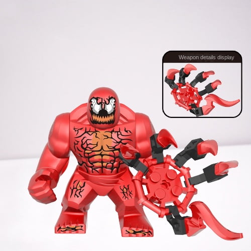 10pcs Big Size Black White Red Venom Fit Lego Carnage Anti-venom Baby Deadpool 