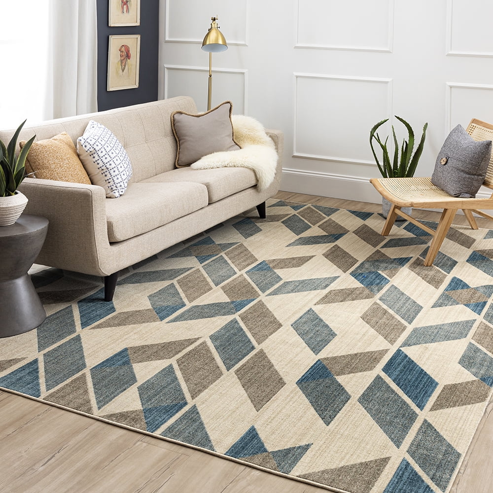 Mohawk Home Vaughan Woven Indoor Area Rug, Blue, 8' x 10'
