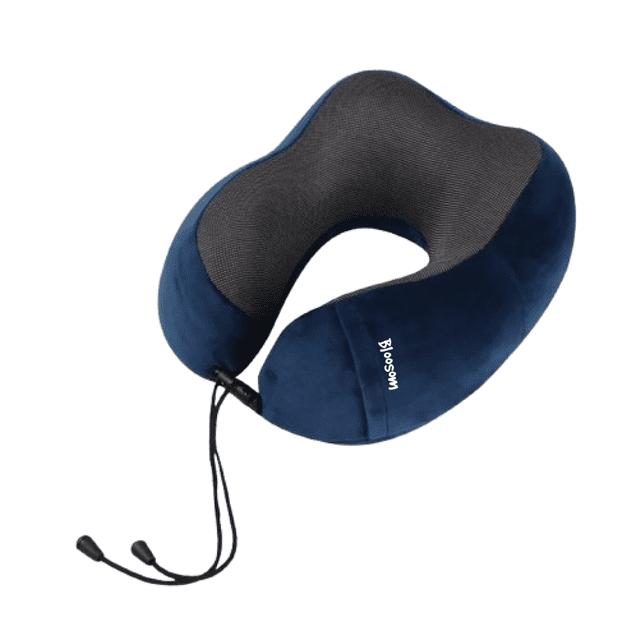Almohada De Viaje Bloosom 100% Espuma Viscoelástica Cuello Azul oscuro