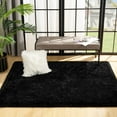 thumbnail image 6 of Noahas Luxury Fluffy Ultra Soft Shag Rug, 6' x 9', Black, 6 of 7